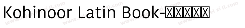 Kohinoor Latin Book字体转换